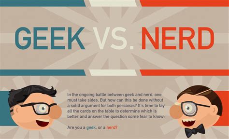 We like: Geeks vs. Nerds infographic – The Infographics Agency