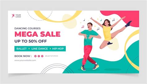 Free Vector | Dance school hand drawn banner