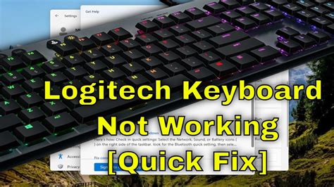 Logitech Keyboard Not Working in Windows 11/10 [Solution] - YouTube