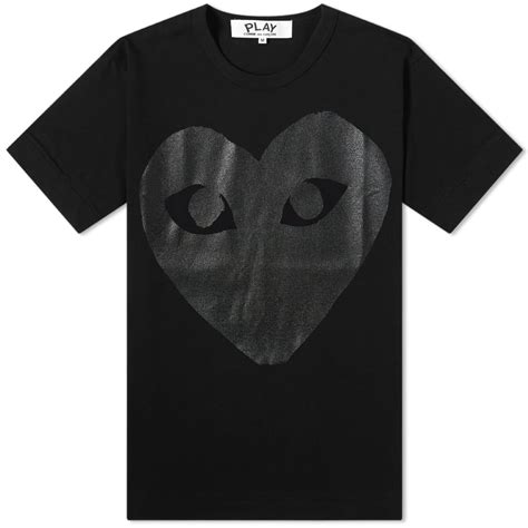 Comme des Garcons Play Heart Logo Tee Black & Black | END.