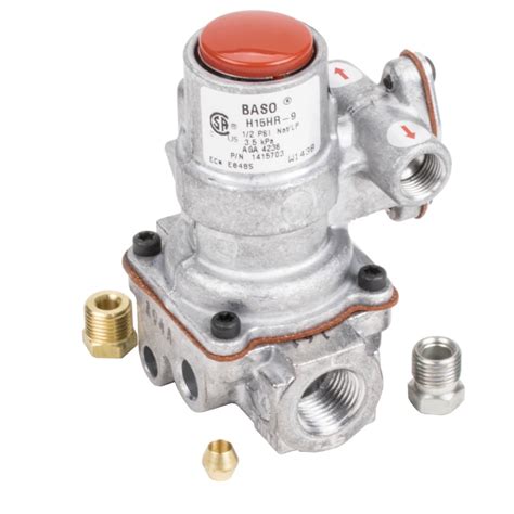 Natural Gas / Liquid Propane Gas Safety Valve - 3/8" Gas In / Out, 3/16 ...