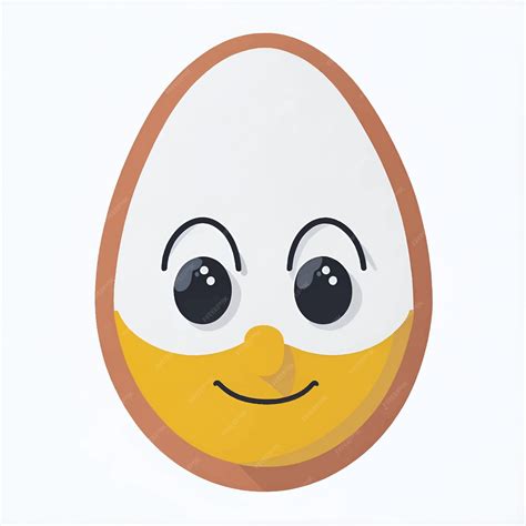 Premium Vector | Cute flat cartoon egg face illustration vector ...