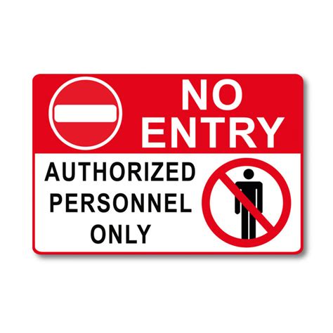 No Entry Sign - 4x5 Inch