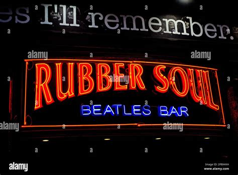 Rubber Soul Beatles Bar, Mathew Street, Liverpool, England Stock Photo ...