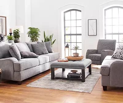 Broyhill Bringham Hill Gray Chenille Sofa | Big Lots