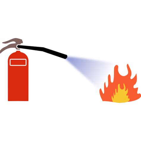 Fire extinguisher in use | Free SVG