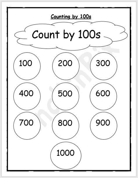 Counting Numbers To 100 Worksheets