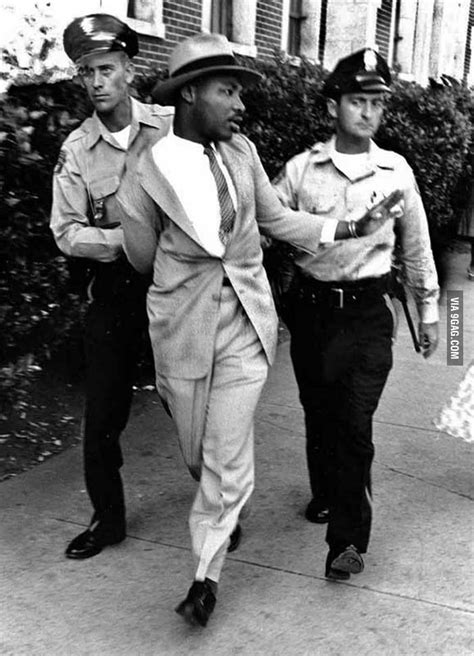 Martin Luther King being arrested for demanding service at a white-only ...