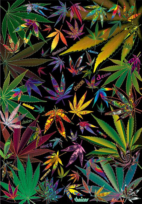 Marijuana Art Leaf Poster No. 1: Marijuana Art Leaves Poster # 1.