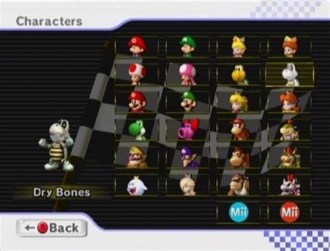 Mario Kart Wii Character Selection Screen. Contains Spoilers ...