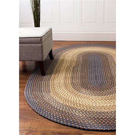 Super Area Rugs Hartford Braided Rug Made in USA, Blue Lake,4' X 6 ...