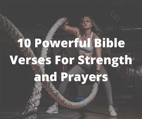 10 Powerful Bible Verses For Strength and Prayers - Everyday Prayer Guide