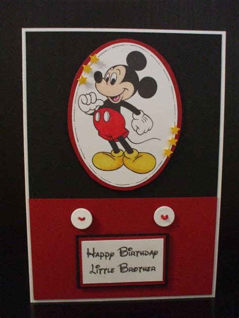 Mickey Mouse birthday card | Happy birthday cards, Homemade birthday cards, Disney birthday card