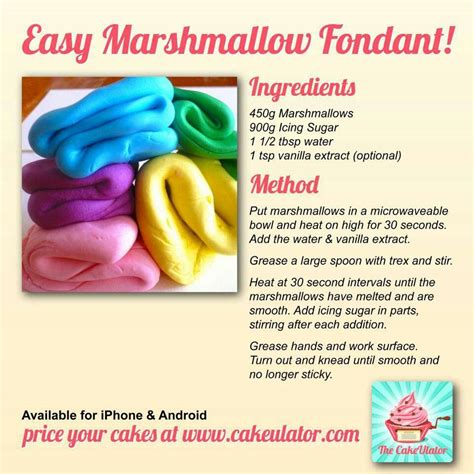 Easy marshmallow fondant | Homemade fondant, Fondant recipe ...