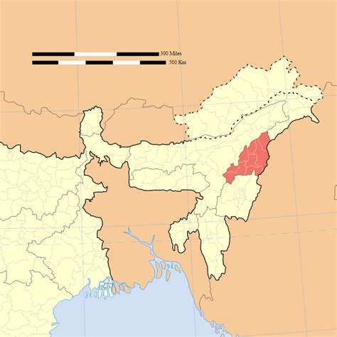 Nagaland India Map