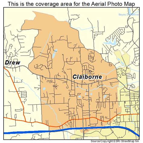 Aerial Photography Map of Claiborne, LA Louisiana