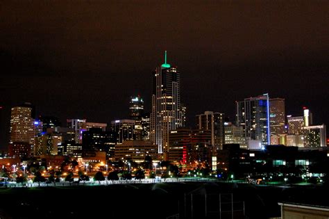 Denver Skyline at Night Denver Skyline, New York Skyline, Night Photography, Bucket List, Places ...