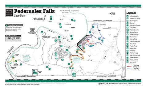 Pedernales Falls State Park Map - Zoning Map