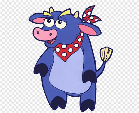 Dora The Explorer, blue cow illustration, png | PNGEgg