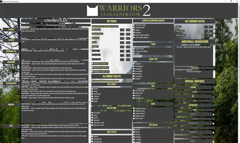 Warrior cats clan generator by Nynx