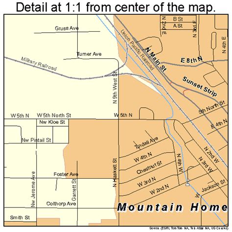 Mountain Home Idaho Street Map 1654730