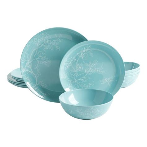 Martha Stewart Martha 12 Piece Melamine Dinnerware Set, Service for 4 in 2022 | Melamine ...