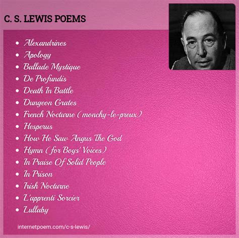 C. S. Lewis Poems