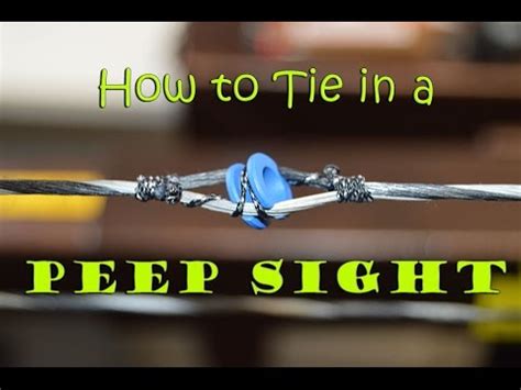 Archery Tip: How to tie in a Peep sight - YouTube