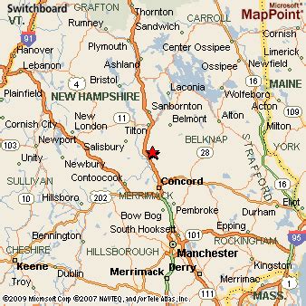 Canterbury, New Hampshire Area Map & More