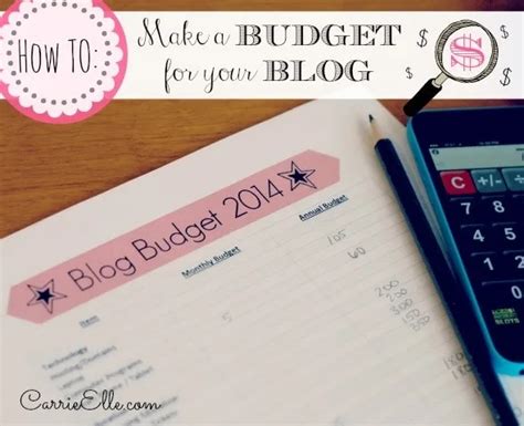 Free Printable Blog Budget Template