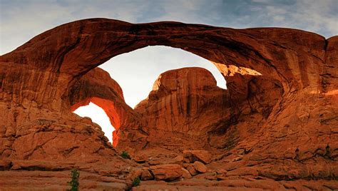 Double Arch at Sunset Photograph by Ron Frasier - Fine Art America