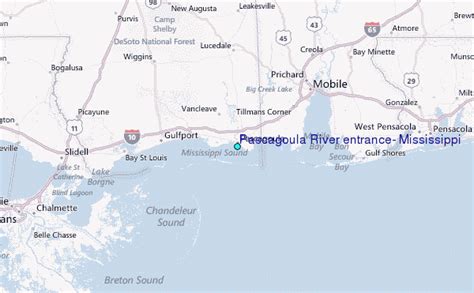 Pascagoula River entrance, Mississippi Tide Station Location Guide