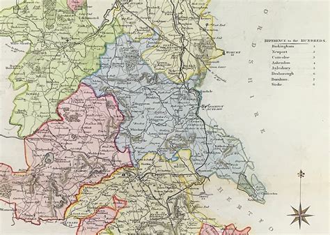 Map of Buckinghamshire c1838 fine details of county Antique | Etsy