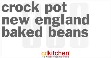 Crock Pot New England Baked Beans Recipe from CDKitchen