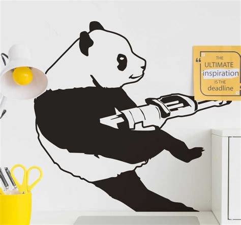 Banksy panda vinyl wall art - TenStickers