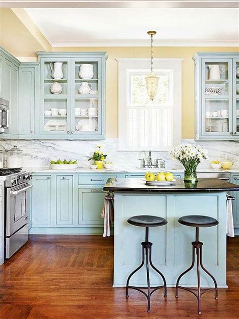 Kitchen Cabinet Paint Color with Gorgeous Blue - For Creative Juice | Kitchen cabinet colors ...