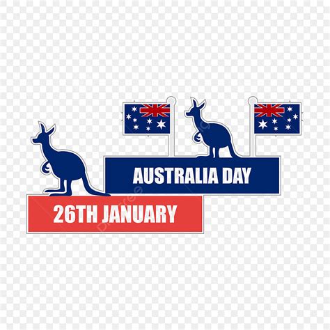 Happy Australia Day Vector Design Images, Happy Australia Day Sign Design With Flags, Flag ...