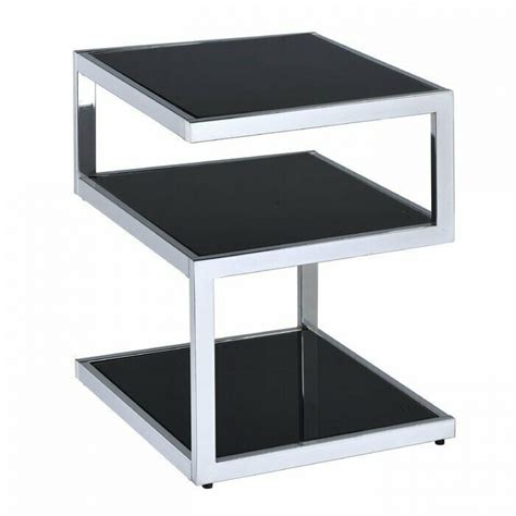 Contemporary Black Glass Side Table - Affordable Modern Design ...