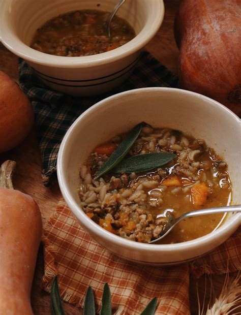 Squash and Sausage Orzo Soup: Eating Seasonally — CALICO AND TWINE