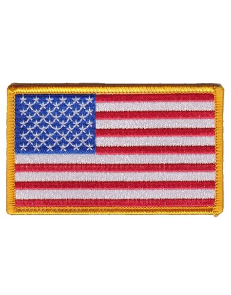 USA American Flag Patch Army Military Badge Gold Border Royal Blue Patch Forward | American flag ...