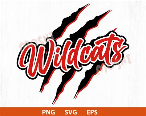 Wildcats Red Claw PNG SVG Sublimation File paw claw scratch - Etsy México