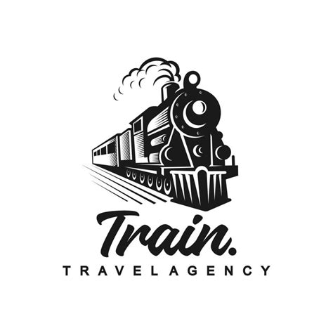 vintage logo train vector template illustration 8327749 Vector Art at ...