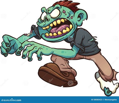 Cartoon Zombie Running Stock Illustration | CartoonDealer.com #58044052