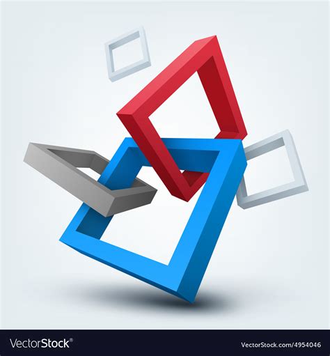 Abstract 3d shapes Royalty Free Vector Image - VectorStock