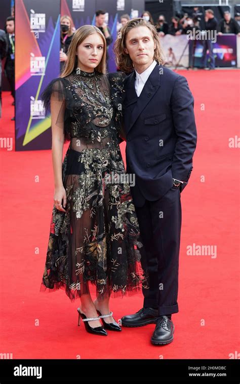 Hanako Footman and Jack Farthing arrive for the UK premiere of 'The Lost Daughter', at the Royal ...