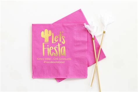 Custom Graduation Cocktail Napkins — When it Rains Paper Co. | Colorful and fun paper goods ...