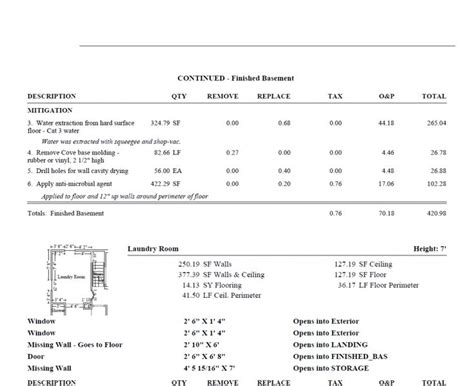 Mold Remediation Estimate Template