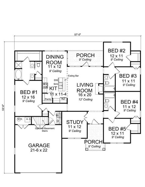 Luxury 5 Bedroom 3 Bath House Plans - New Home Plans Design