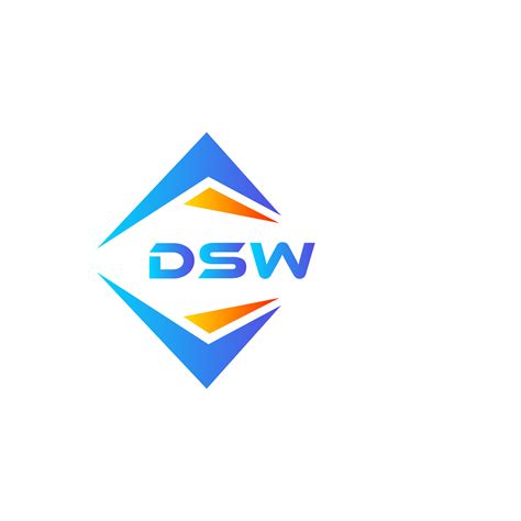 DSW abstract technology logo design on white background. DSW creative ...