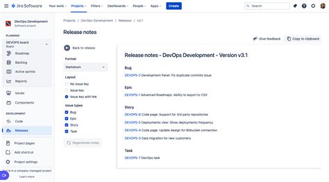 Create release notes | Atlassian Support